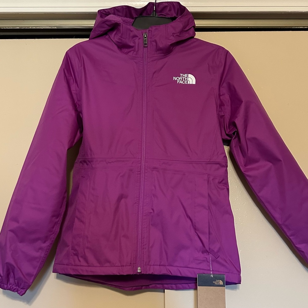 The North Face Big Girls'  Size XL Hooded Purple Rain Jacket. - Picture 2 of 10